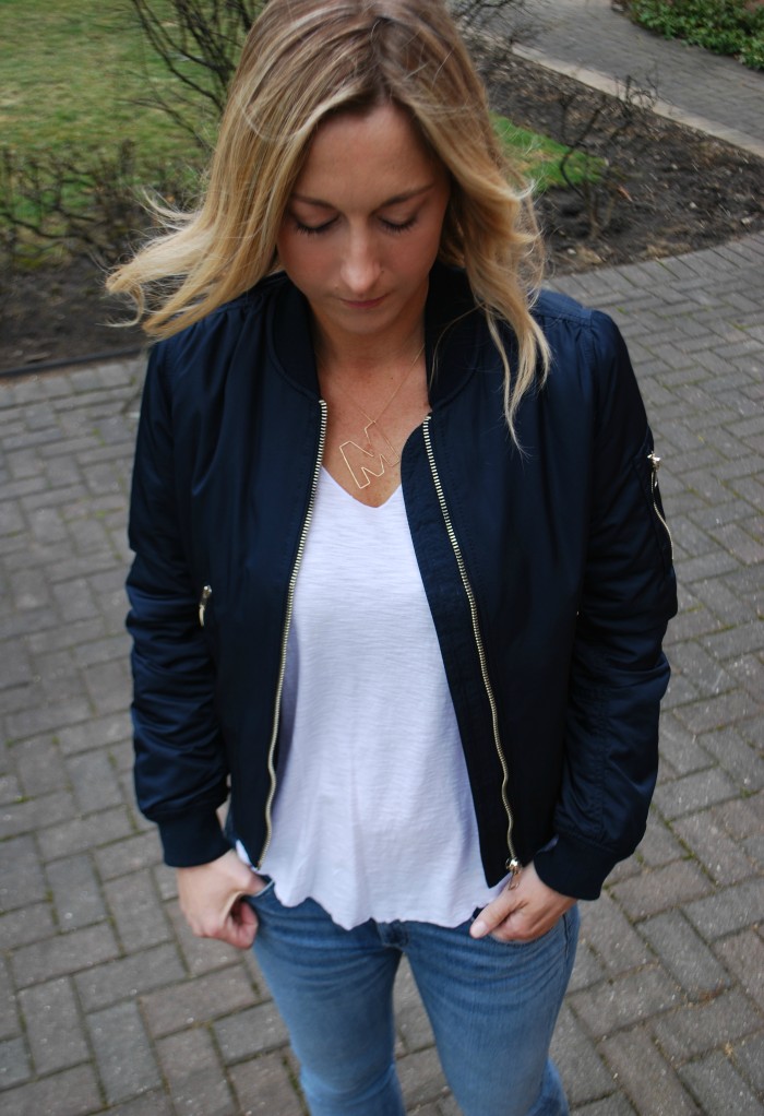Navy Bomber Jacket E