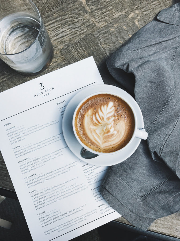 Arts Club Cafe Menu
