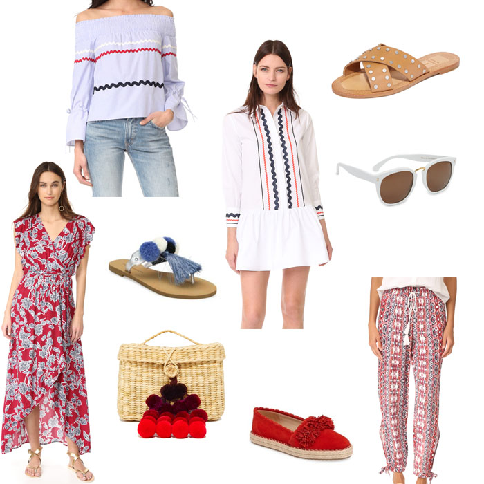 collage of women wearing different clothes, shoes, and accessories