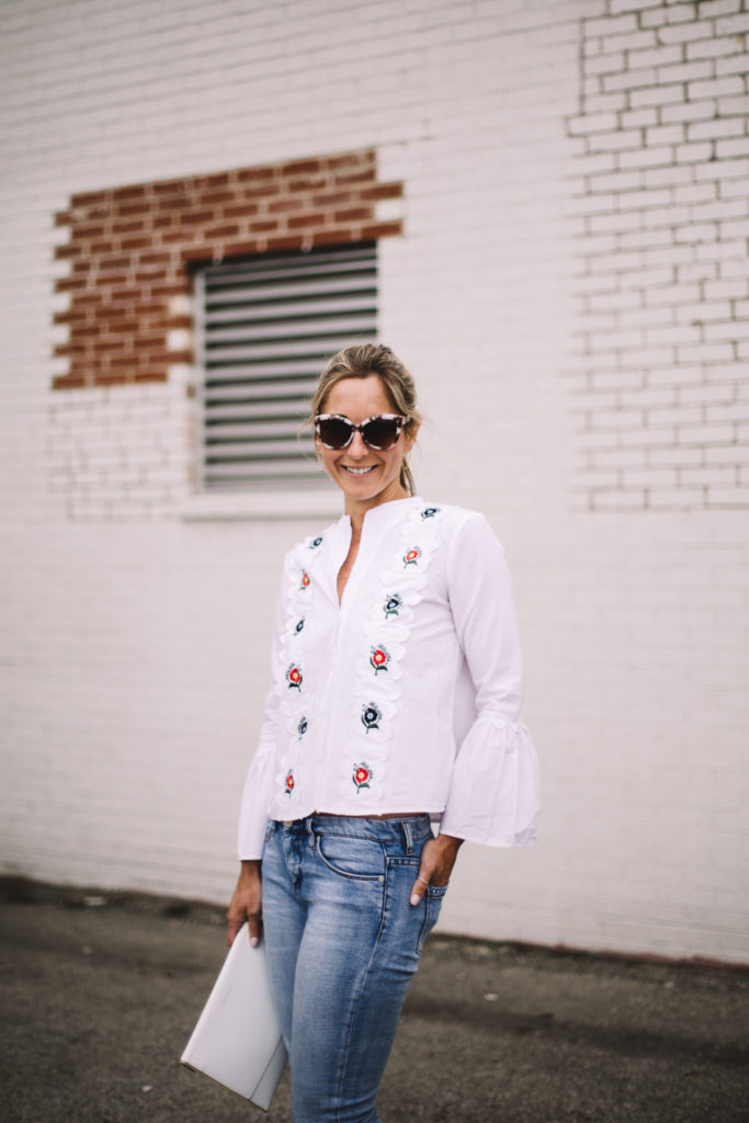 Embroidered blouse featured