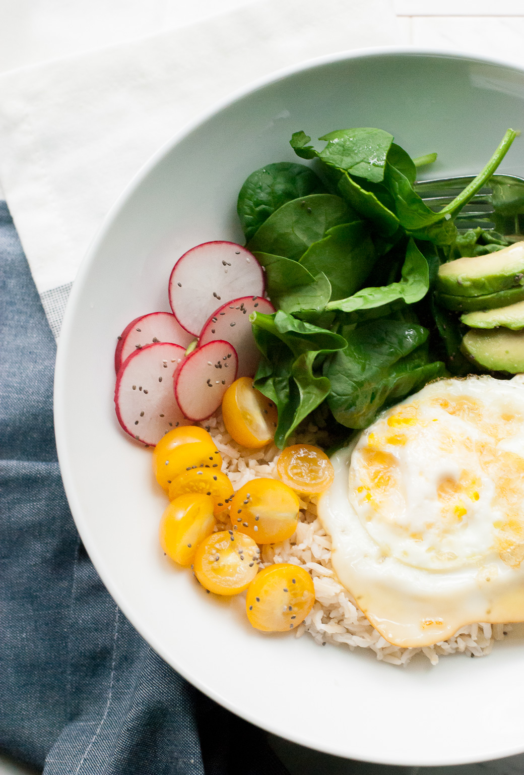 healthy food in a white bowl