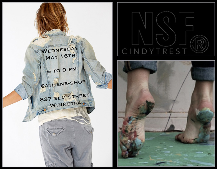 night at Athene Shop with artist Cindy Trest and fashion line NSF