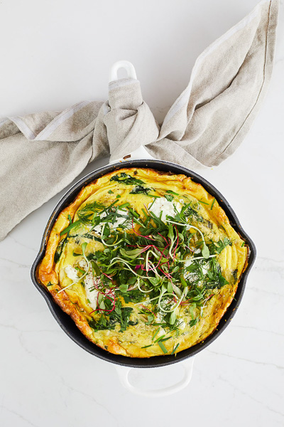 EyeSwoon's Goat Cheese and Spinach Frittata