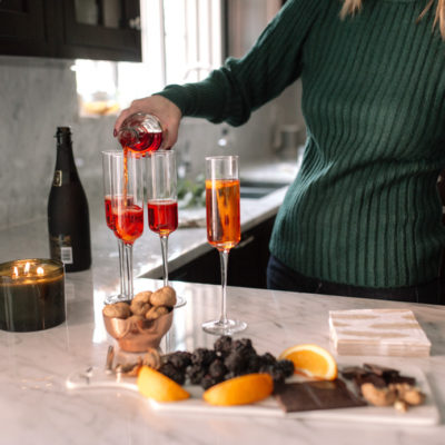 Sparkling Holiday Wine Cocktail for NYE