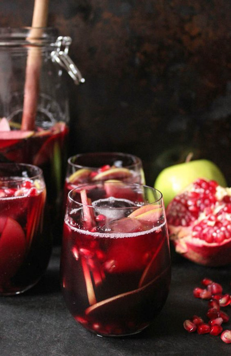 Pomegranate and Rosemary White Sangria