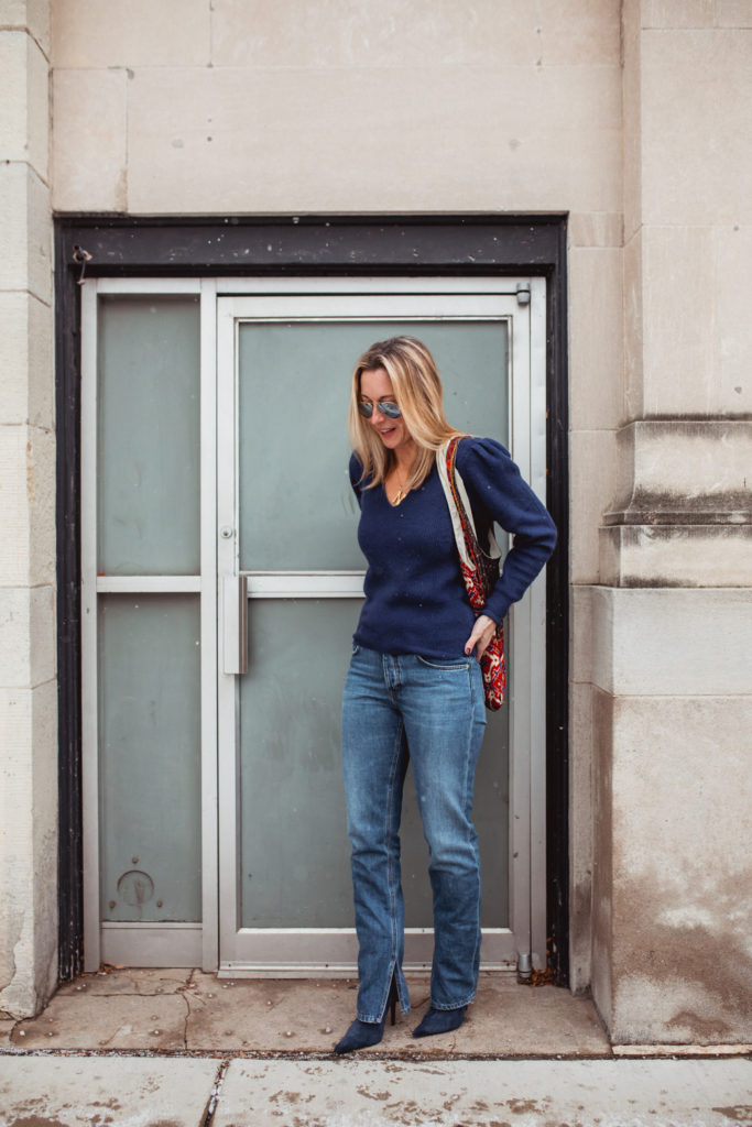 Dressy Tops for Wearing Out In Winter - Never Without Navy
