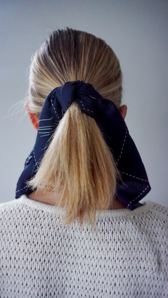Tie a Bandana Around A Ponytail