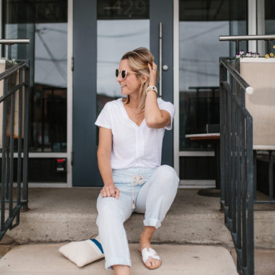 Striped Beach Pants Outfit Inspo