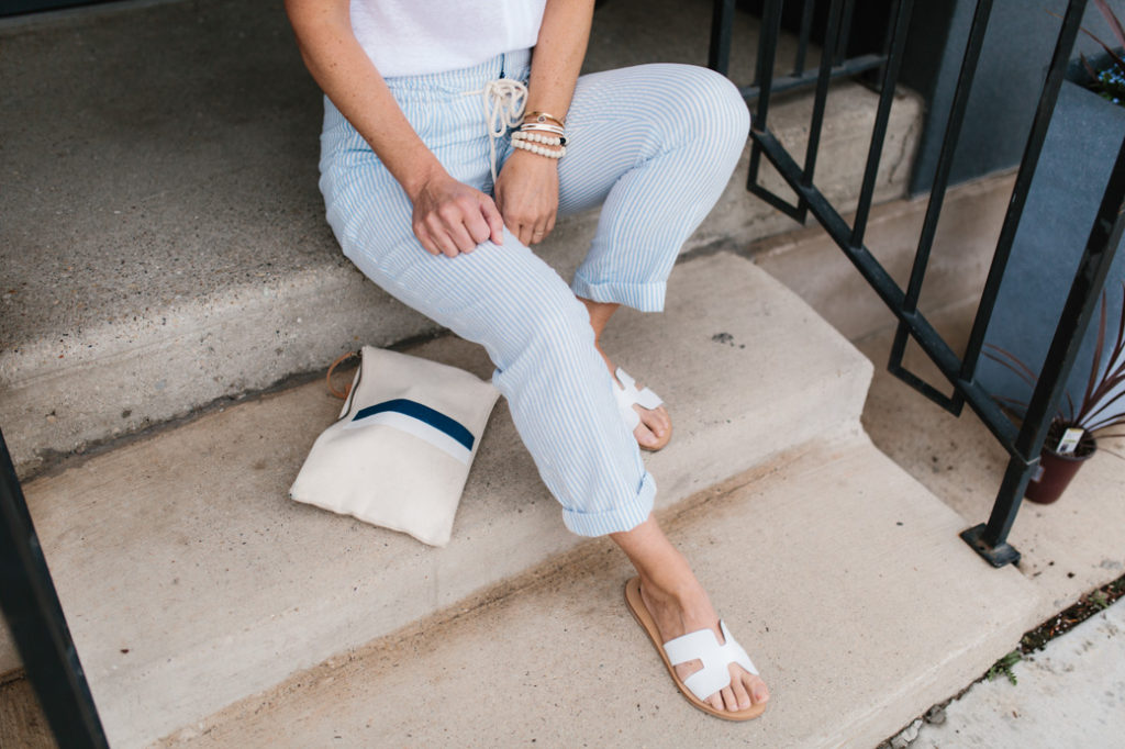 Striped Beach Pants Outfit 