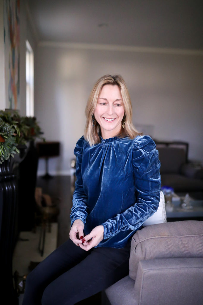 Velvet Top and Edgy Denim