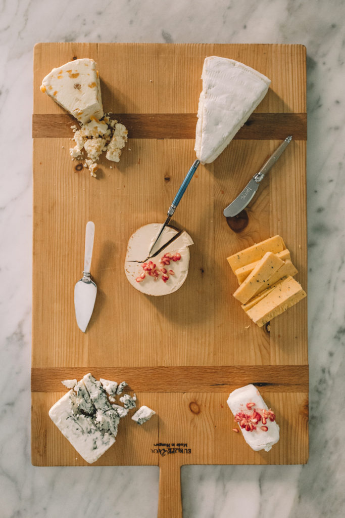 variety of cheeses